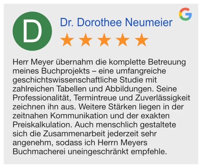 Google Herrn Meyers Buchmacherei